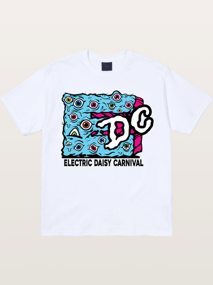 EDC Trippy Eye Daisy Print Gildan T-shirt