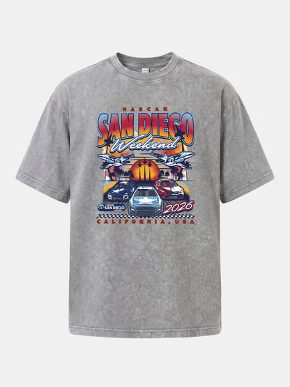 San Diego NASCAR Sunset Race Weekend Washed T-shirt