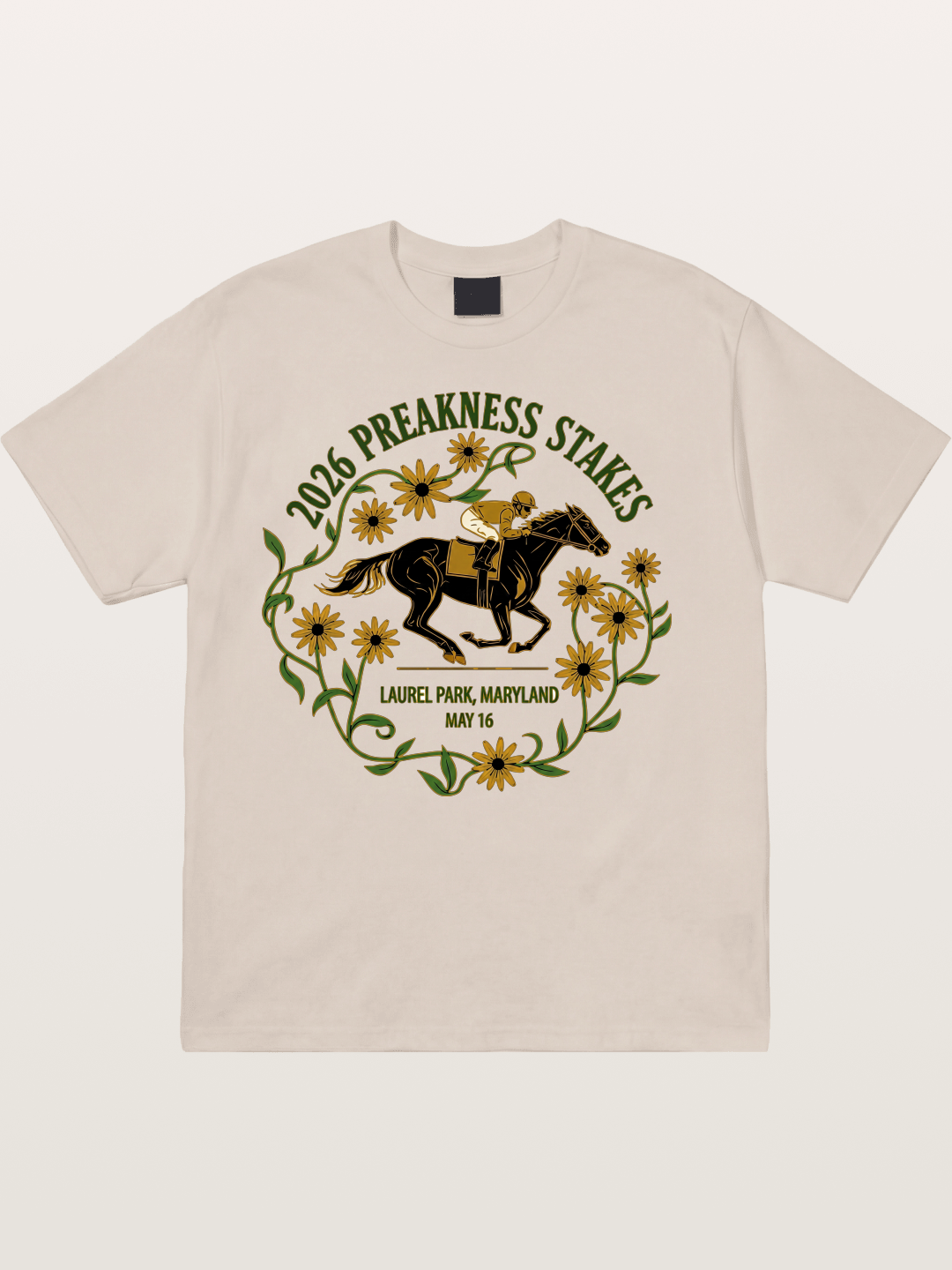 Preakness Stakes Laurel Wreath Badge Cotton T-shirt