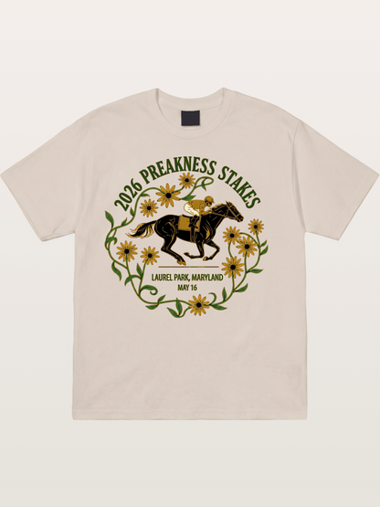 Preakness Stakes Laurel Wreath Badge Cotton T-shirt