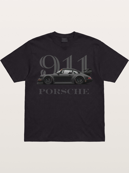 Porsche 911 Widebody Black Sports Car Gildan T-shirt