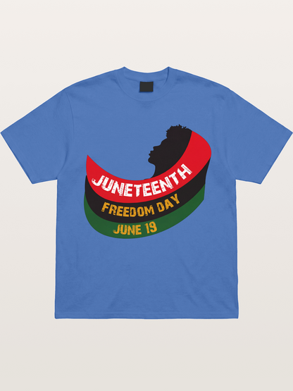 Juneteenth Freedom Day Silhouette Gildan T-shirt