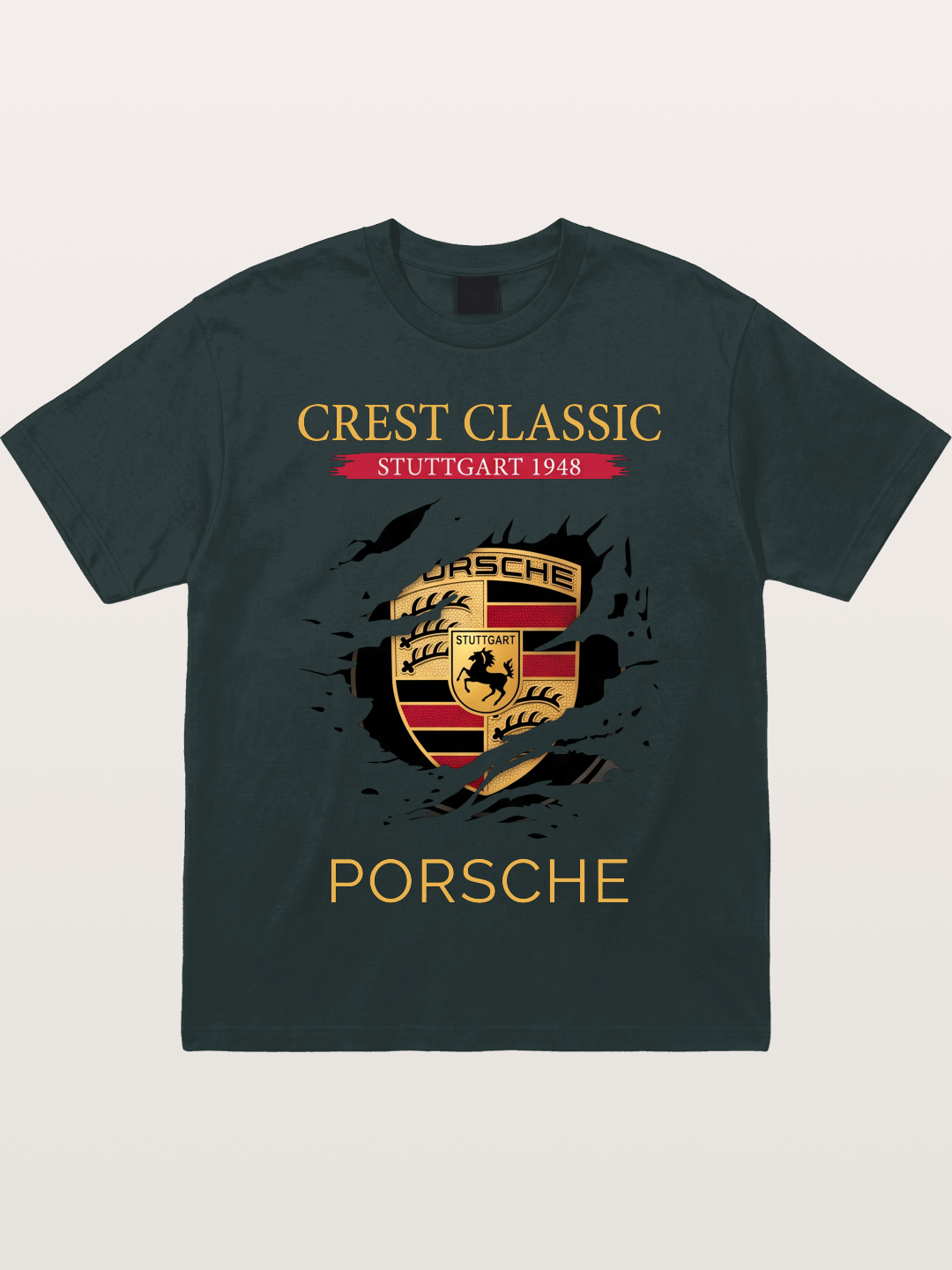 Porsche Stuttgart Tear Logo Gildan T-shirt