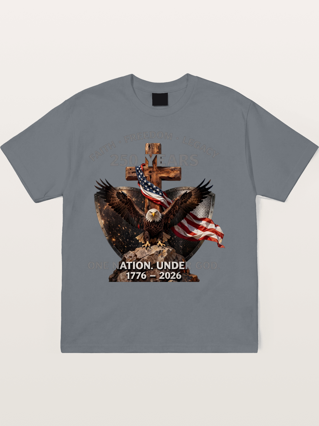 American Eagle Cross Faith Freedom Cotton T-shirt