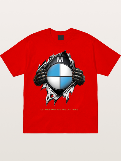 BMW Roundel Tear Through Design Cotton T-shirt