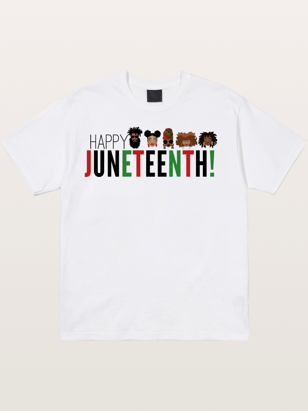 Happy Juneteenth Diverse Faces Cotton T-shirt