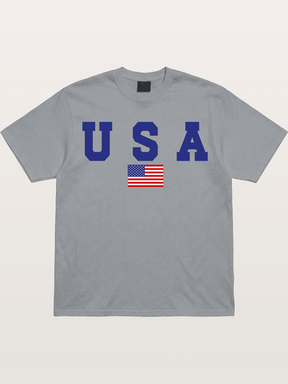 USA Letters With American Flag Gildan T-shirt