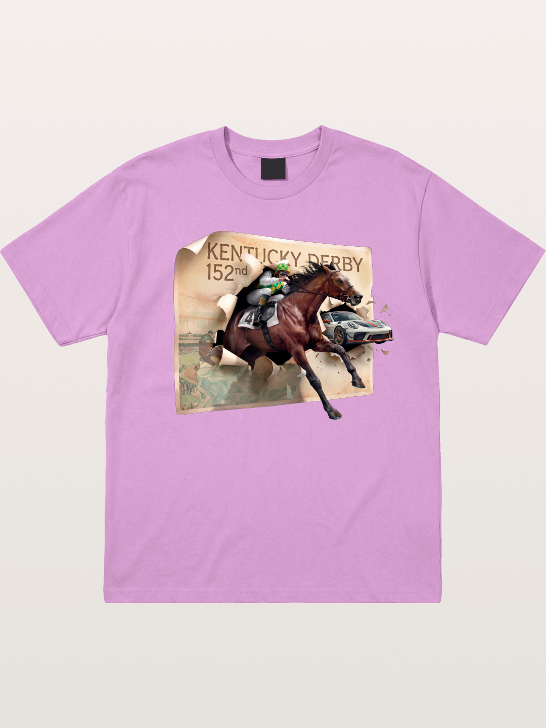 Derby Horse Porsche Collision Gildan T-shirt