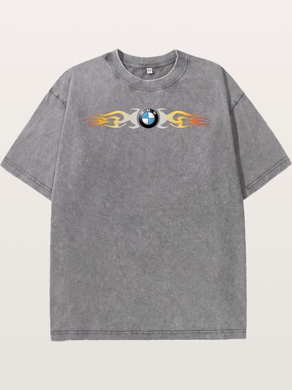 BMW Roundel Flame Stripe Washed T-shirt