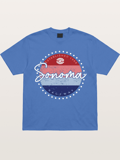 Sonoma Raceway Retro Circular Logo Gildan T-shirt