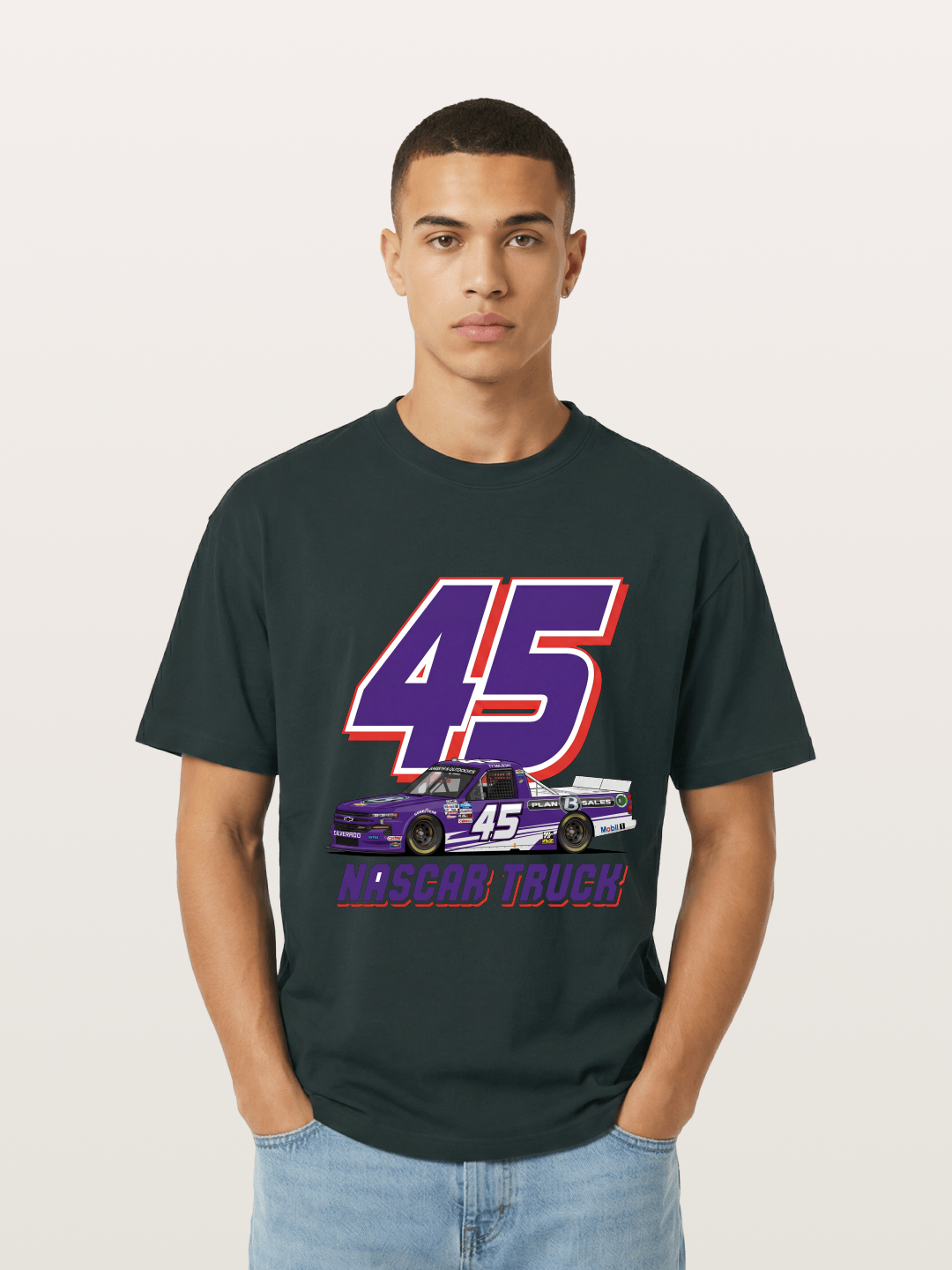 Purple 45 Racer Gildan T-shirt