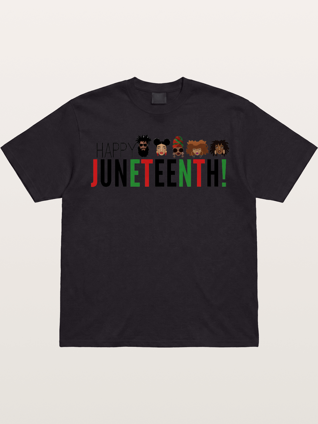 Happy Juneteenth Diverse Faces Gildan T-shirt