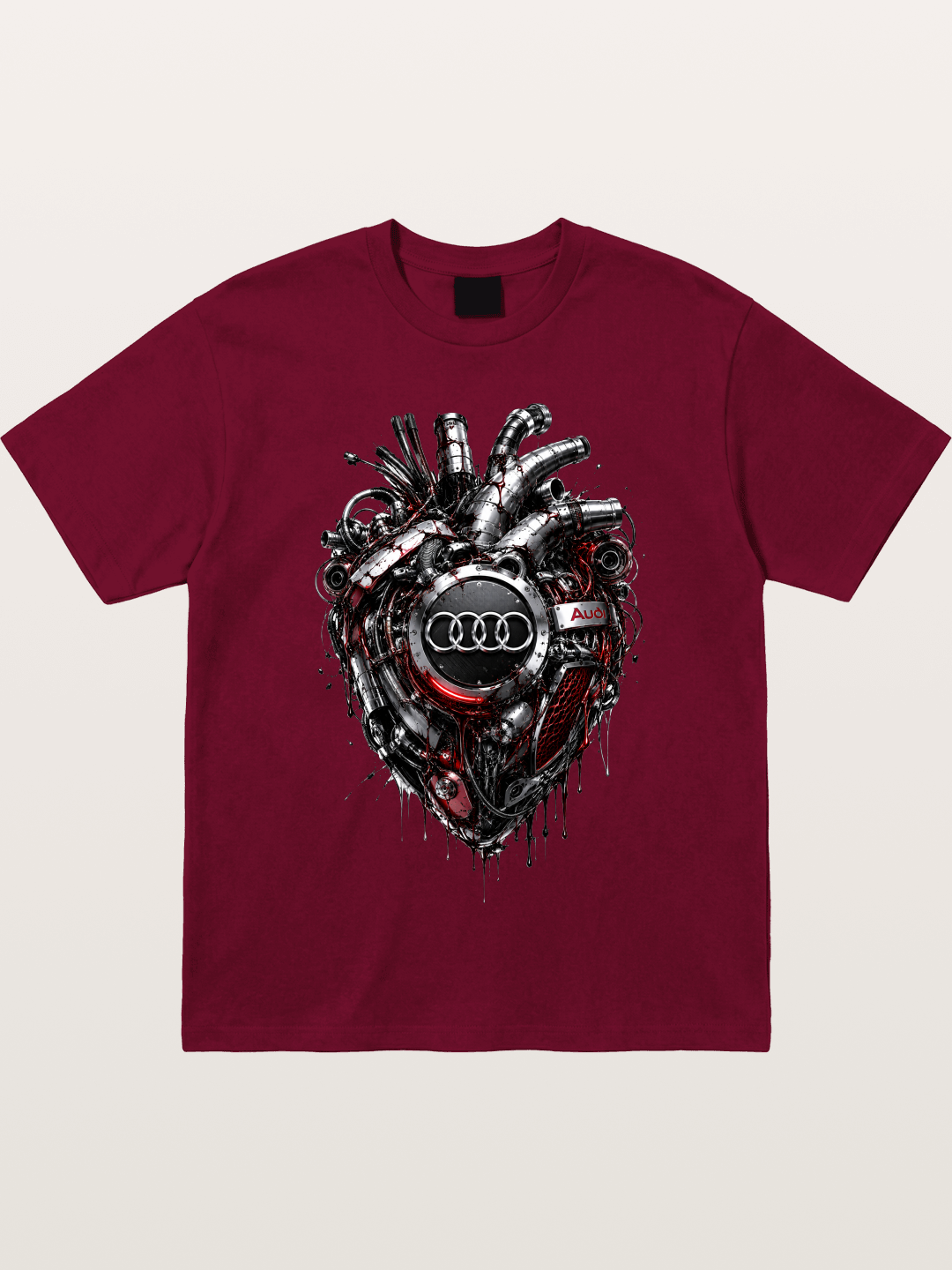 Audi Mechanical Heart Poster Gildan T-shirt