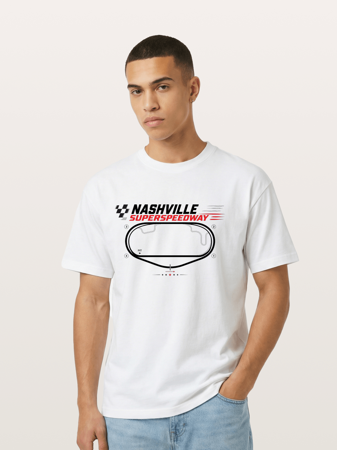 Nashville Superspeedway Oval Layout Gildan T-shirt