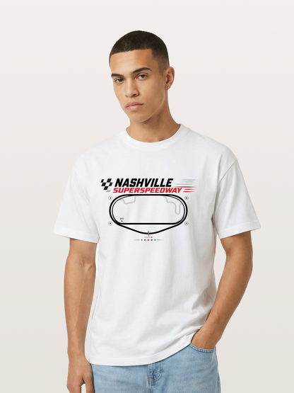 Nashville Superspeedway Oval Layout Gildan T-shirt