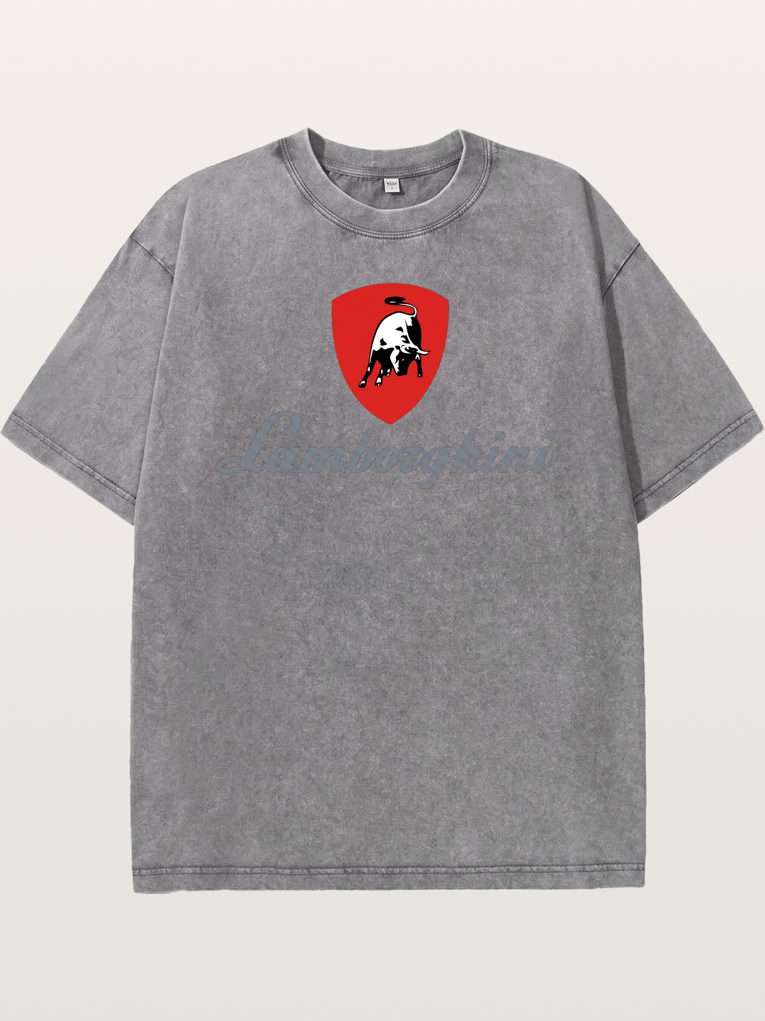 Lamborghini Red Bull Logo Washed T-shirt