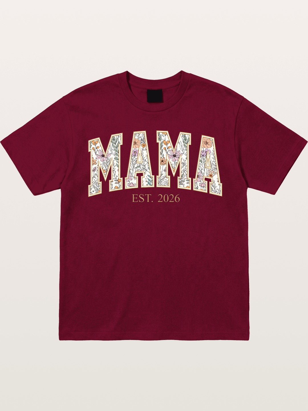 Floral Mama Est 2026 Design Gildan T-shirt