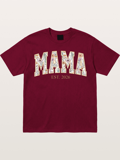 Floral Mama Est 2026 Design Gildan T-shirt