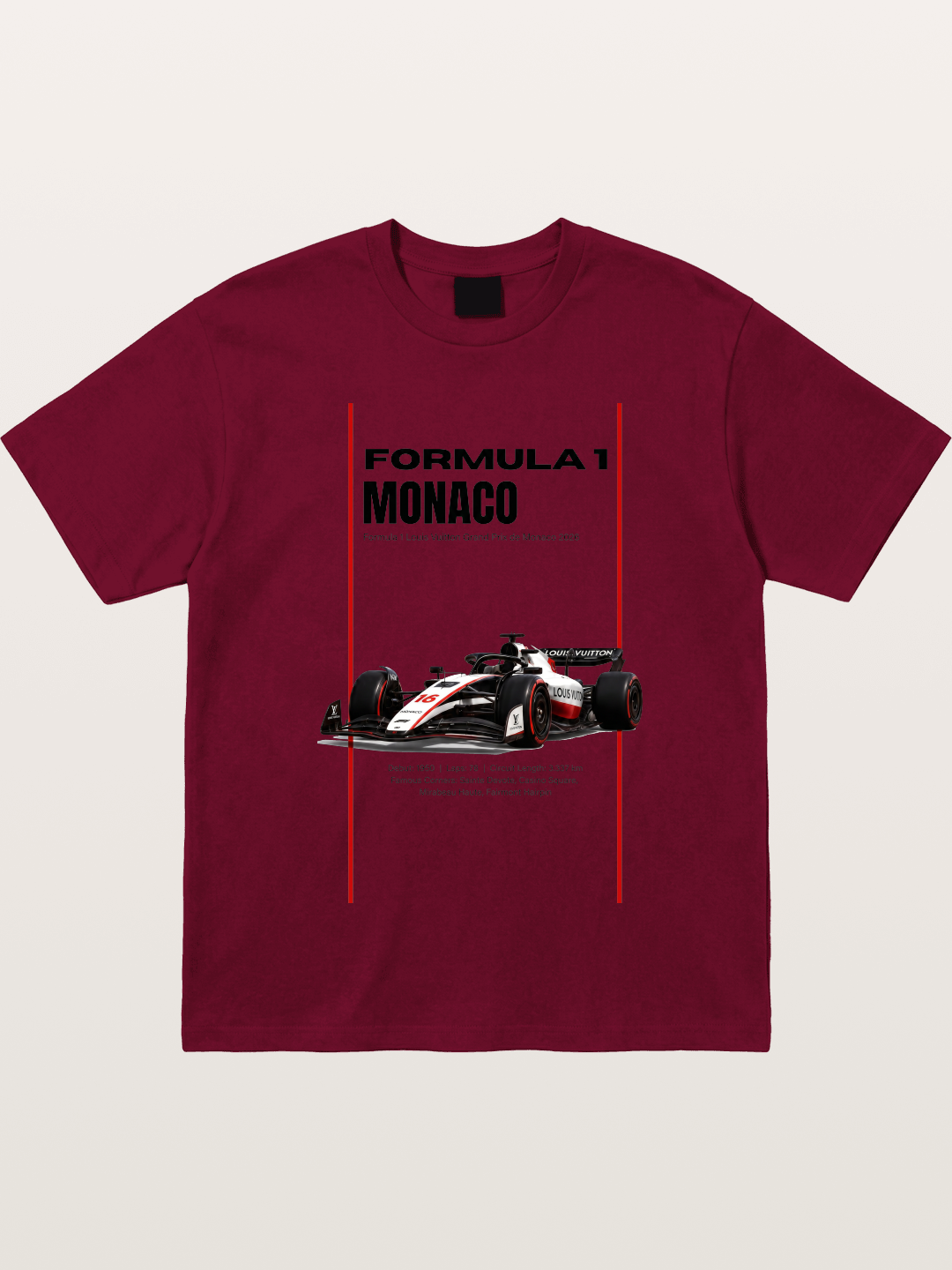 Minimal F1 Monaco Race Card Gildan T-shirt