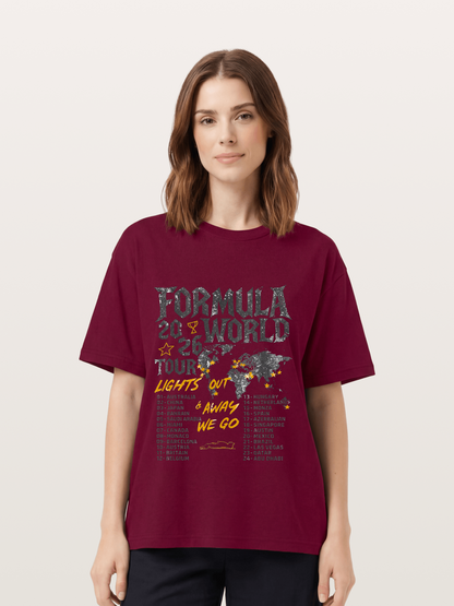 2026 F1 World Tour Poster Gildan T-shirt