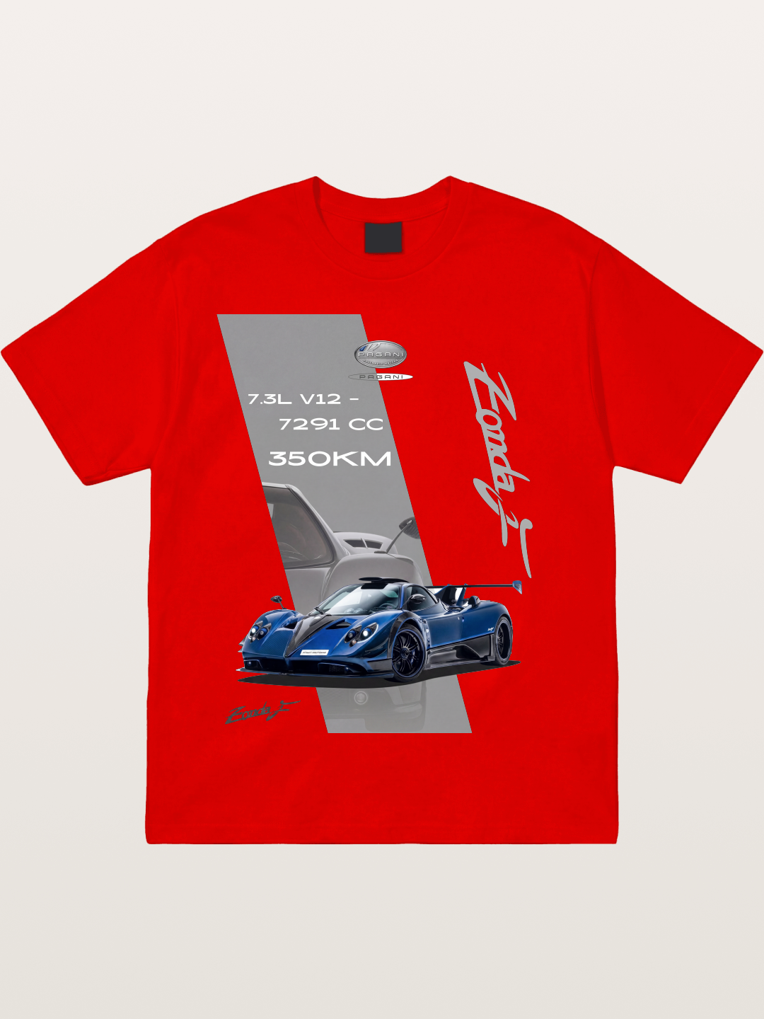 Pagani Zonda Technical Print Cotton T-shirt