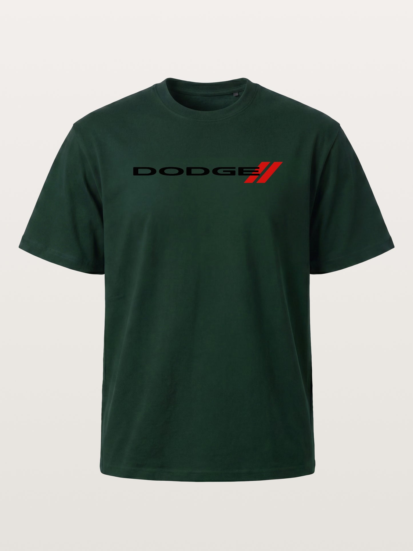 Dodge Red Strip Badge Print Gildan T-shirt