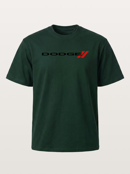 Dodge Red Strip Badge Print Gildan T-shirt