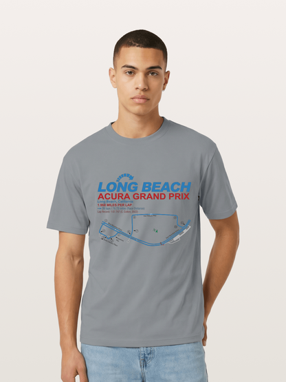 Long Beach Grand Prix Map Gildan T-shirt