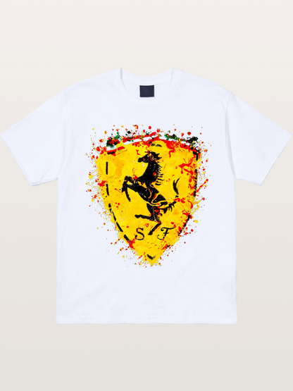 Ferrari Paint Splash Logo Gildan T-shirt