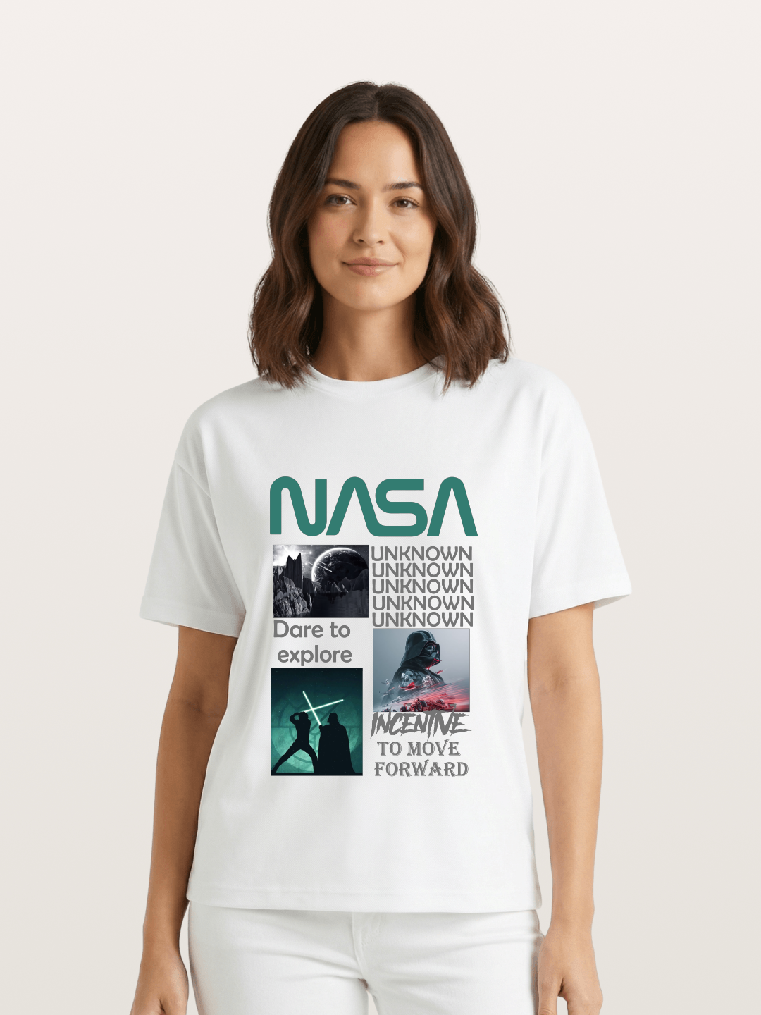Space Sci-Fi NASA Star Wars Collage Gildan T-shirt