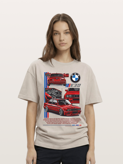BMW E30 Multi Angle Collage Cotton T-shirt