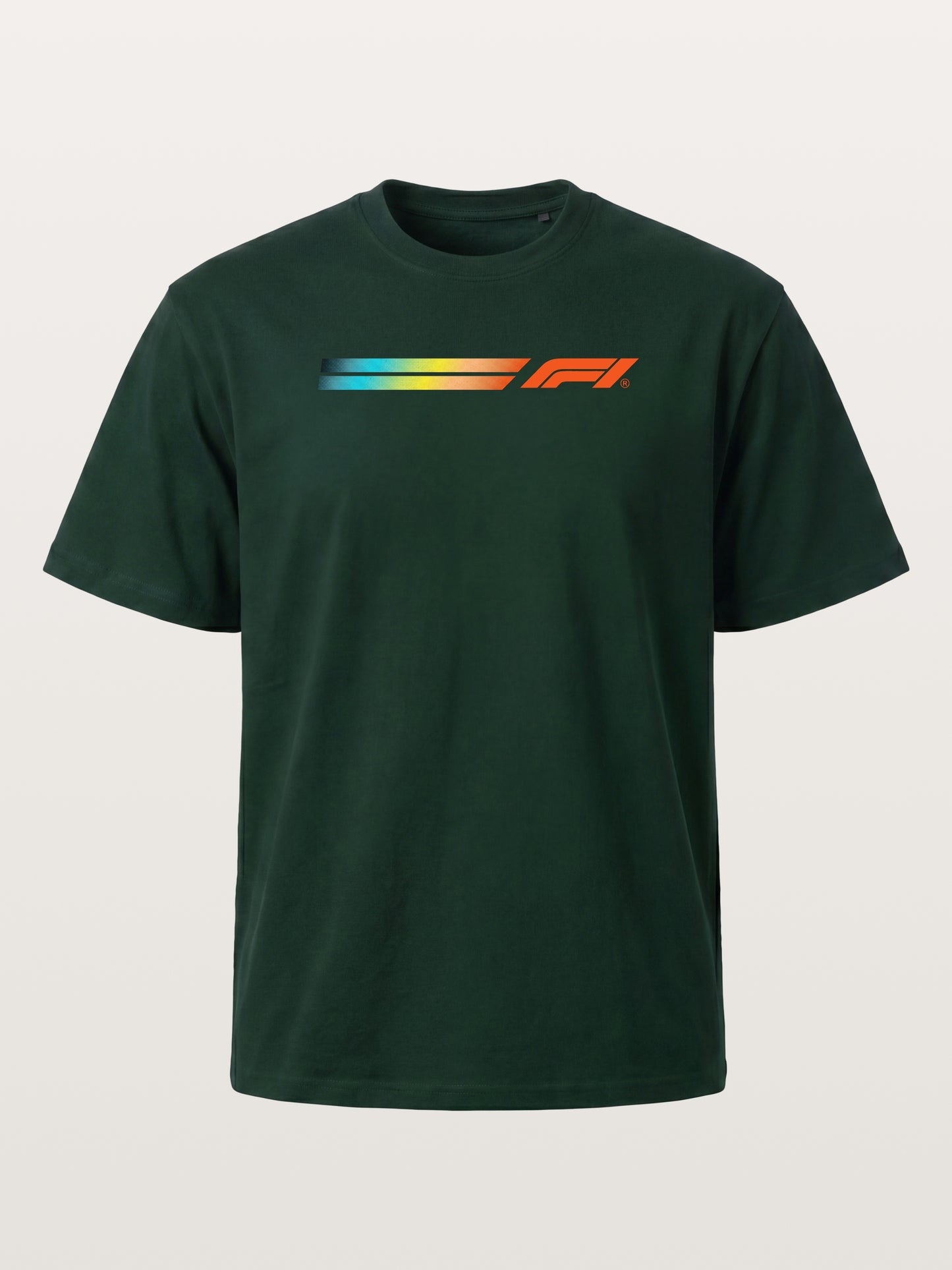 F1 Rainbow Gradient Stripe Banner Gildan T-shirt