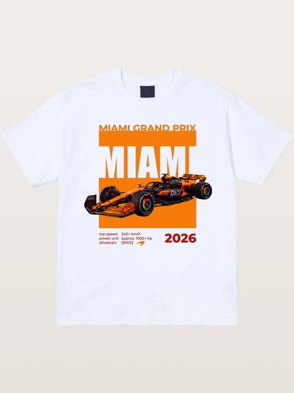 Miami GP Orange F1 Car Gildan T-shirt