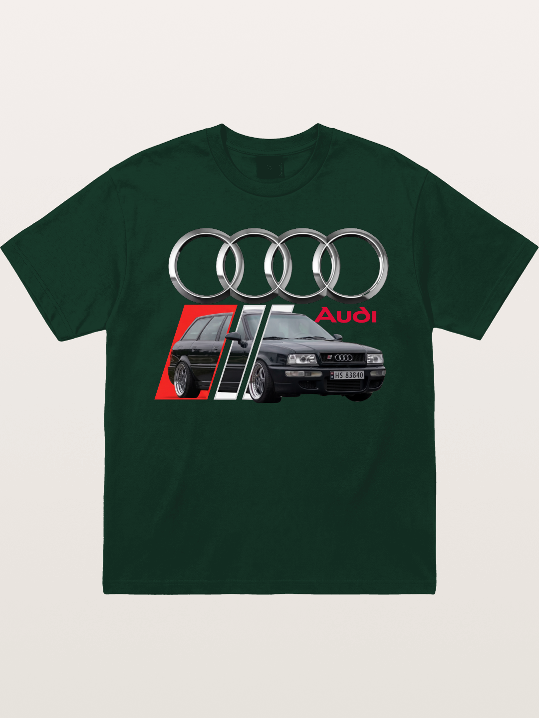 Audi Classic Car With Four Rings Gildan T-shirt