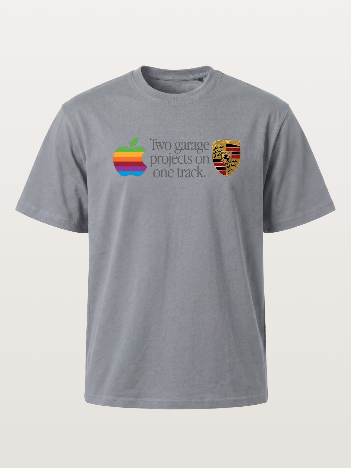 Rainbow Apple Porsche Garage Phrase Gildan T-shirt