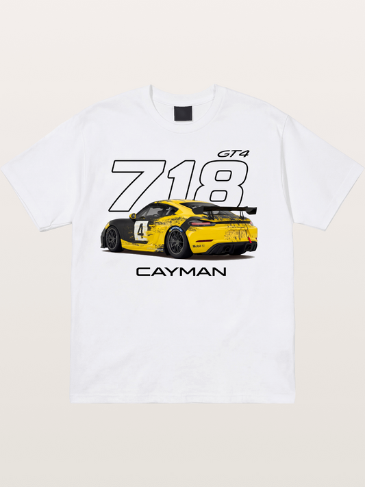 Porsche 718 Cayman GT4 Poster Cotton T-shirt