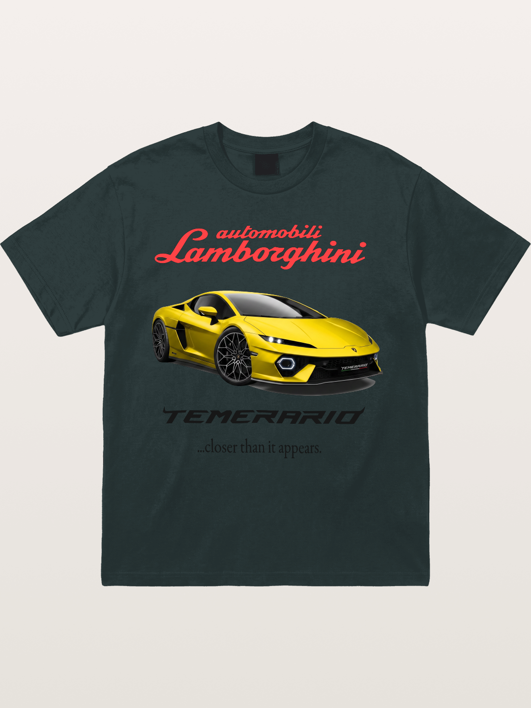 Lamborghini Temerario Yellow Sports Car Gildan T-shirt
