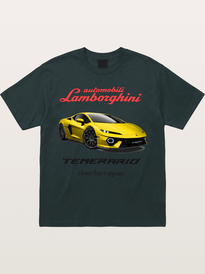 Lamborghini Temerario Yellow Sports Car Gildan T-shirt