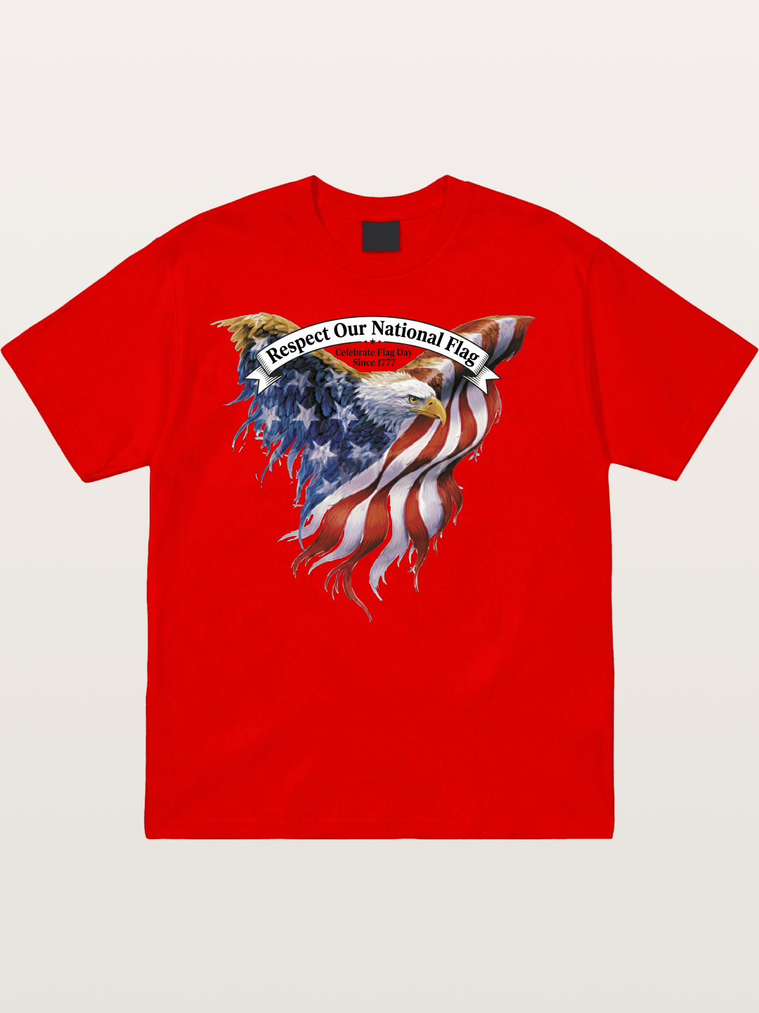 Flag Wing Eagle Banner Art Cotton T-shirt