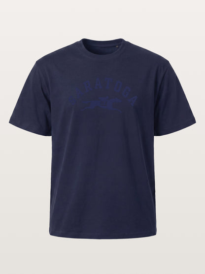Saratoga Navy Horse Racing Mark Gildan T-shirt