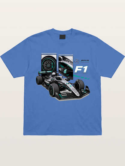 Mercedes Petronas F1 Collage Art Gildan T-shirt