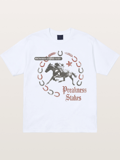 Preakness Stakes Horseshoe Art Gildan T-shirt
