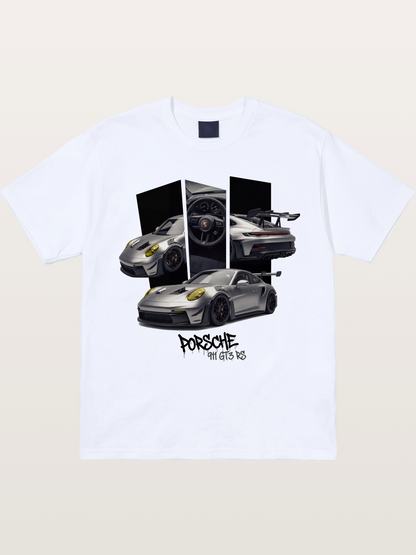 Porsche 911 GT3 RS Split View Montage Gildan T-shirt