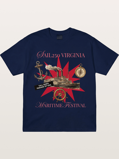 Red Star Tall Ship Festival Art Gildan T-shirt