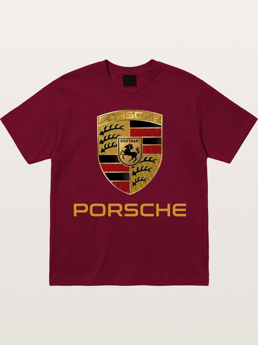 Porsche Golden Emblem Gildan T-shirt