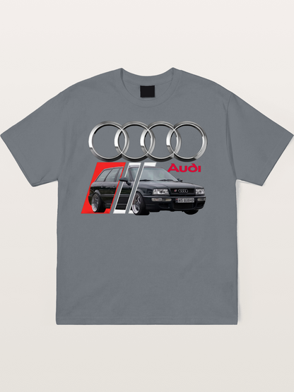 Audi Classic Car With Four Rings Cotton T-shirt