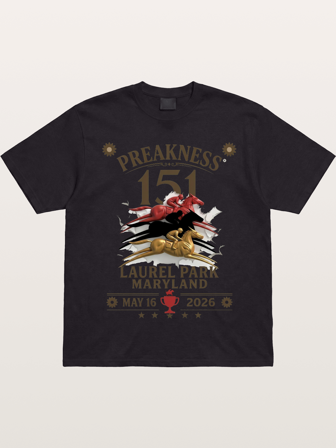 Preakness 151 Laurel Park Print Gildan T-shirt