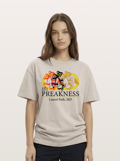 Preakness 151st Horse Racing Art Cotton T-shirt