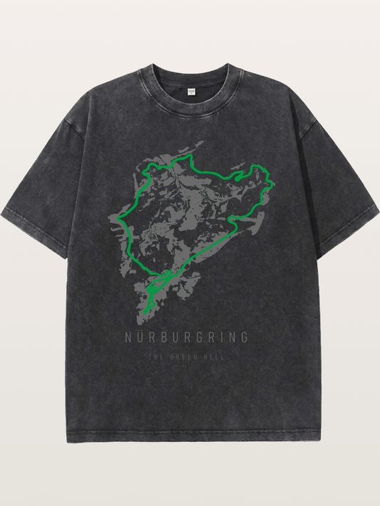 Green Hell Nu?rburgring Track Washed T-shirt