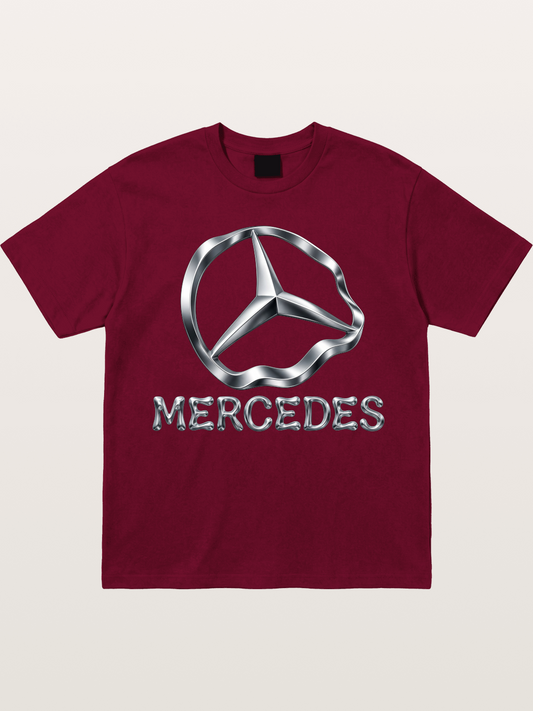 Mercedes Liquid Metal Logo Gildan T-shirt